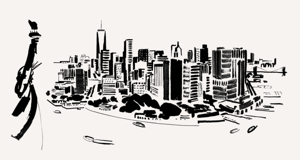 sketch of New York City