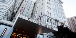 exterior of Churchill Hotel