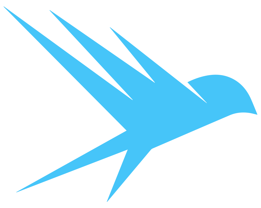 WorldVue bird icon in sky blue
