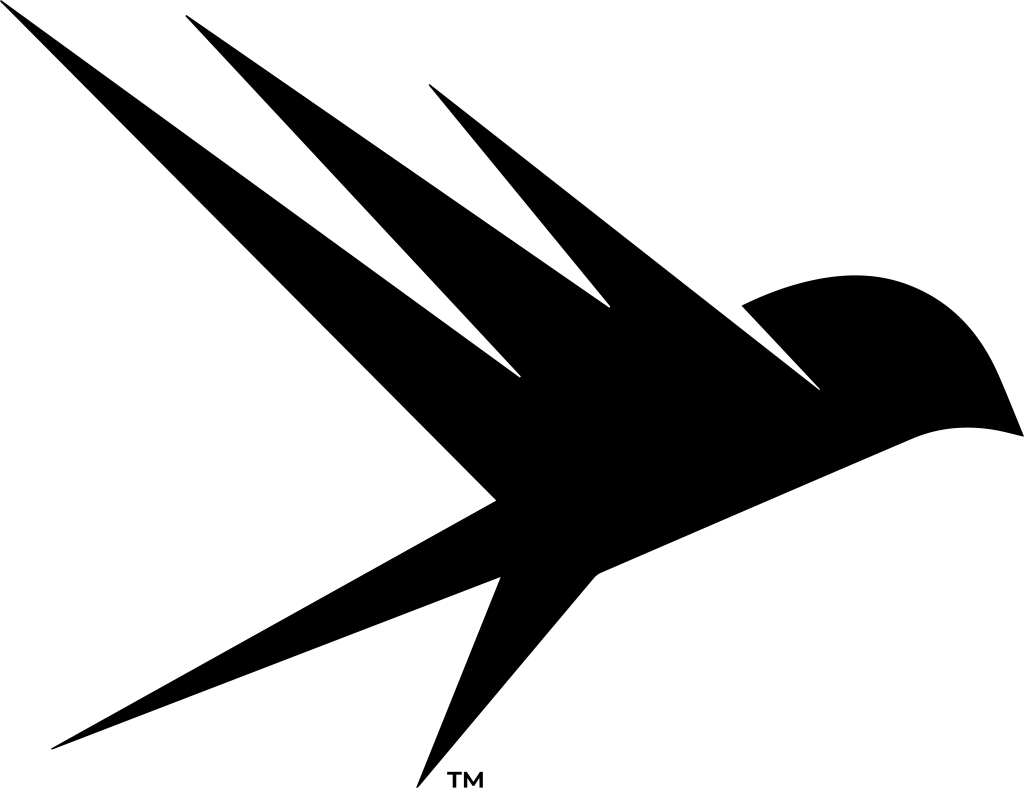 WorldVue bird logo in black