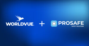 blue background with WorldVue and ProSafe logos