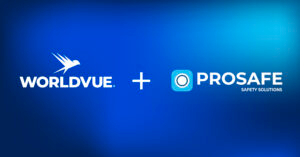 blue background with WorldVue and ProSafe logos