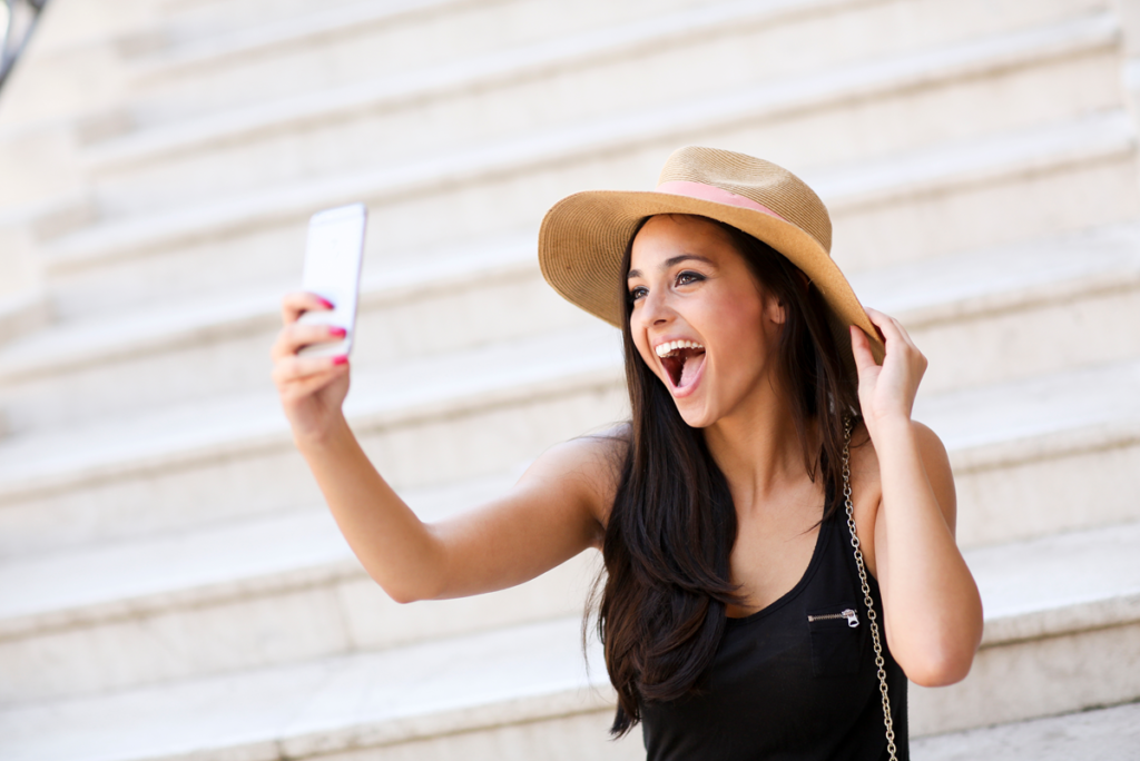 woman taking selfie BYOD
