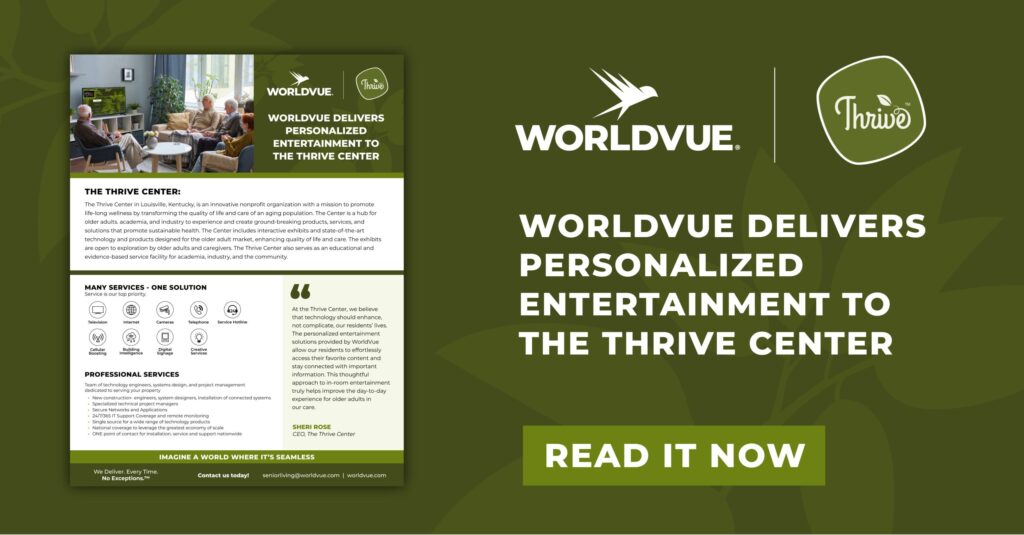 promo graphic for WorldVue case study on Thrive Center