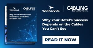 image of a white paper "Why Your Hotel’s Success Depends on the Cables You Can’t See" with an offer to read it now