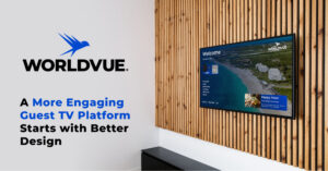 promo graphic for the blog article titled "A More Engaging Guest TV Platform Starts with Better Design"