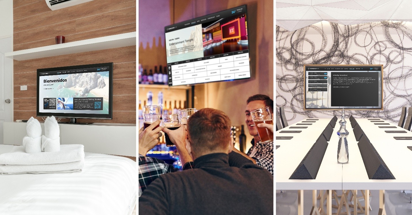 examples of the WorldVue HUB used for digital signage in Mexico