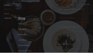dining options screen