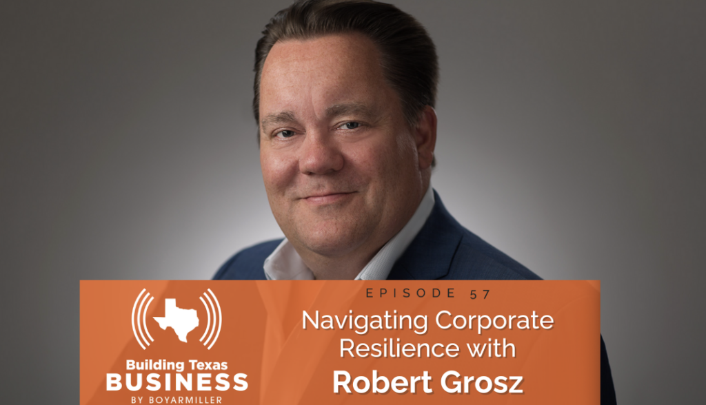 ad for podcast discussion of service-oriented business with Robert Grosz