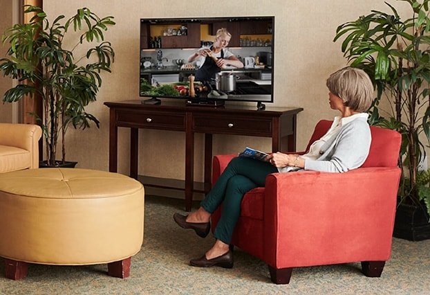 person watching TV show