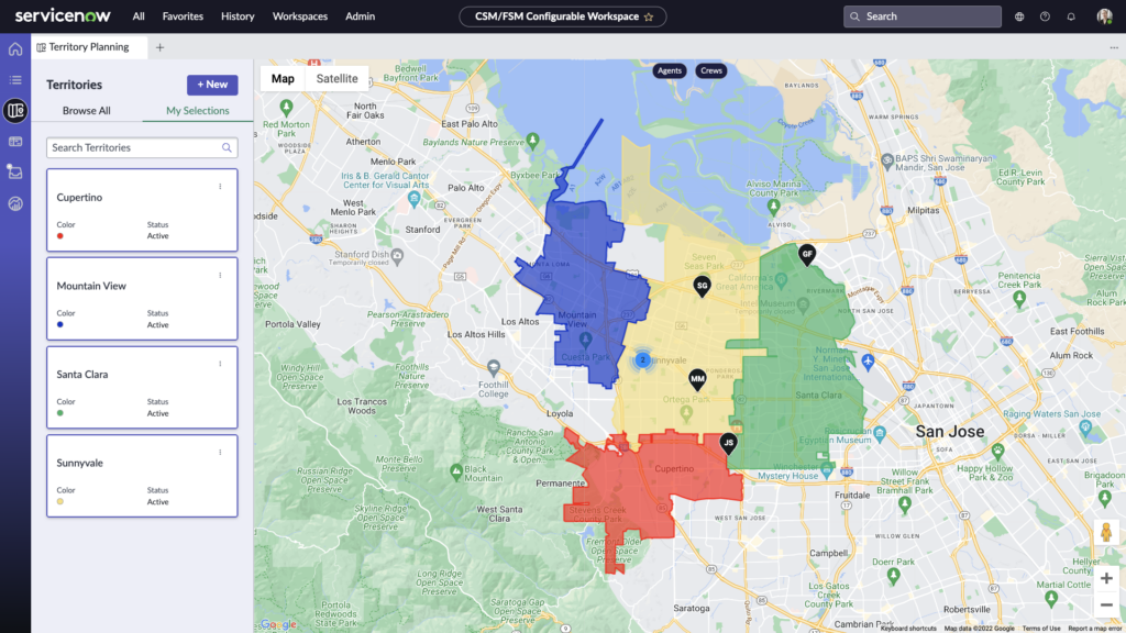 example of ServiceNow customer service dashboard