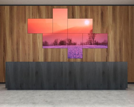 digital art display on wall