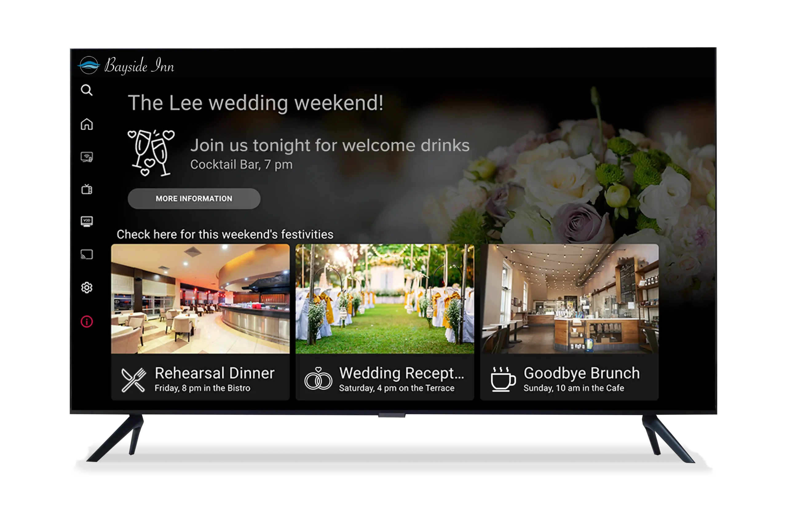 OnStream group bookings and zones screen