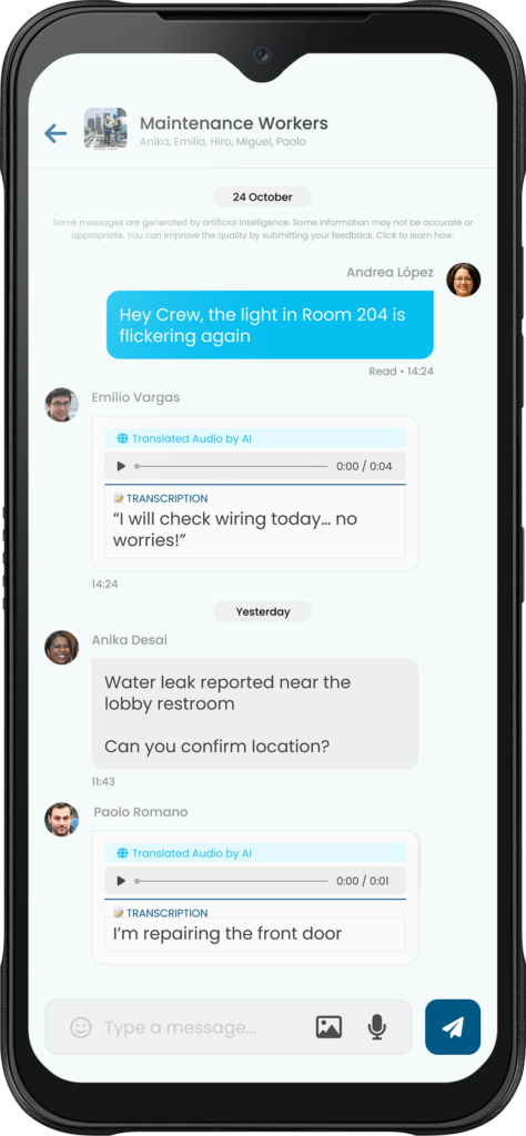 SafeCrew mobile mockup