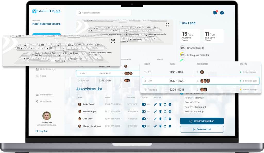 ProSafe SafeHub desktop interface