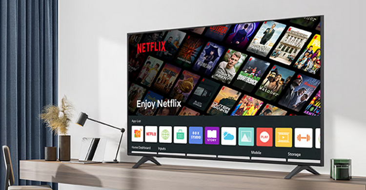 a hospitality-grade smart TV in a hotel guest room